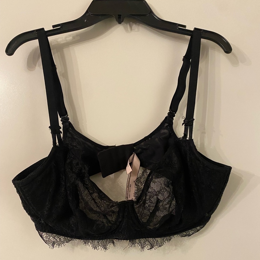 Victoria’s Secret Wicked Unlined Balconette Black Lace Bra